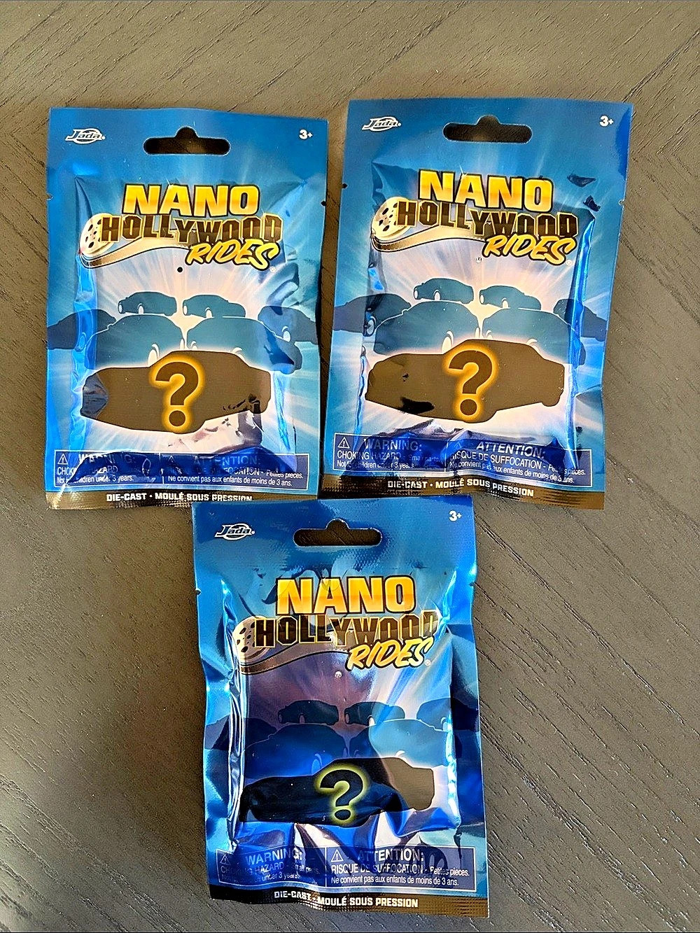 Jada Toys Nano Hollywood Rides 3-Pack (blind bags) NWT